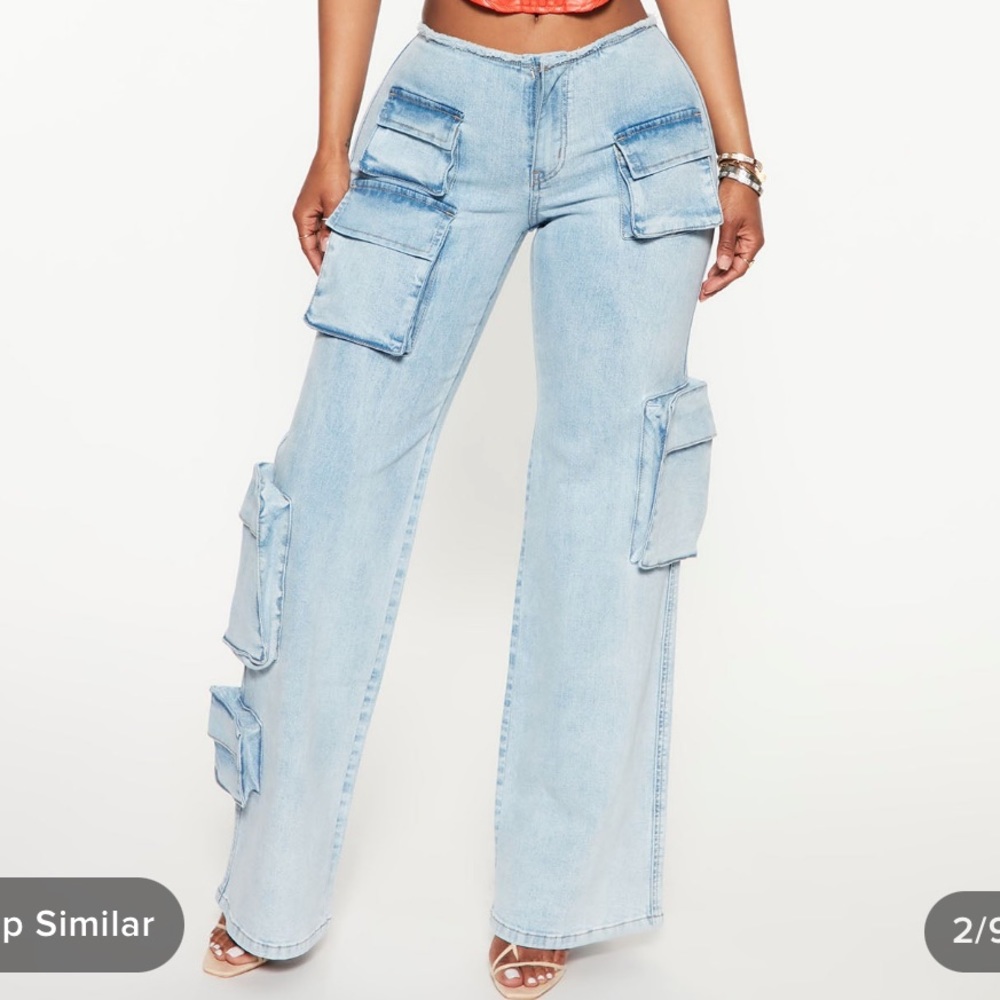 Cargo low rise jeans